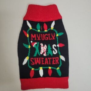 Festive Red and Black Dog Sweater